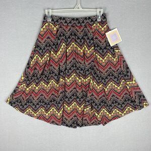 NWT LuLaRoe Skirt Womens Medium Madison Geometric Polyester Spandex Multicolor